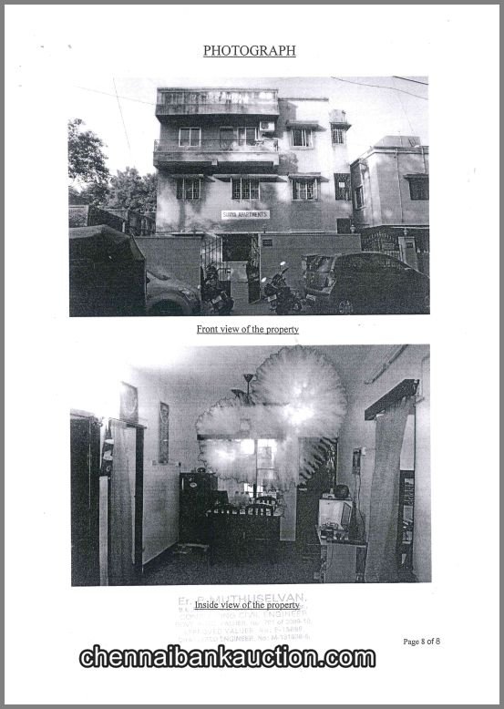 Bank Auction Flat Sale in Choolaimedu