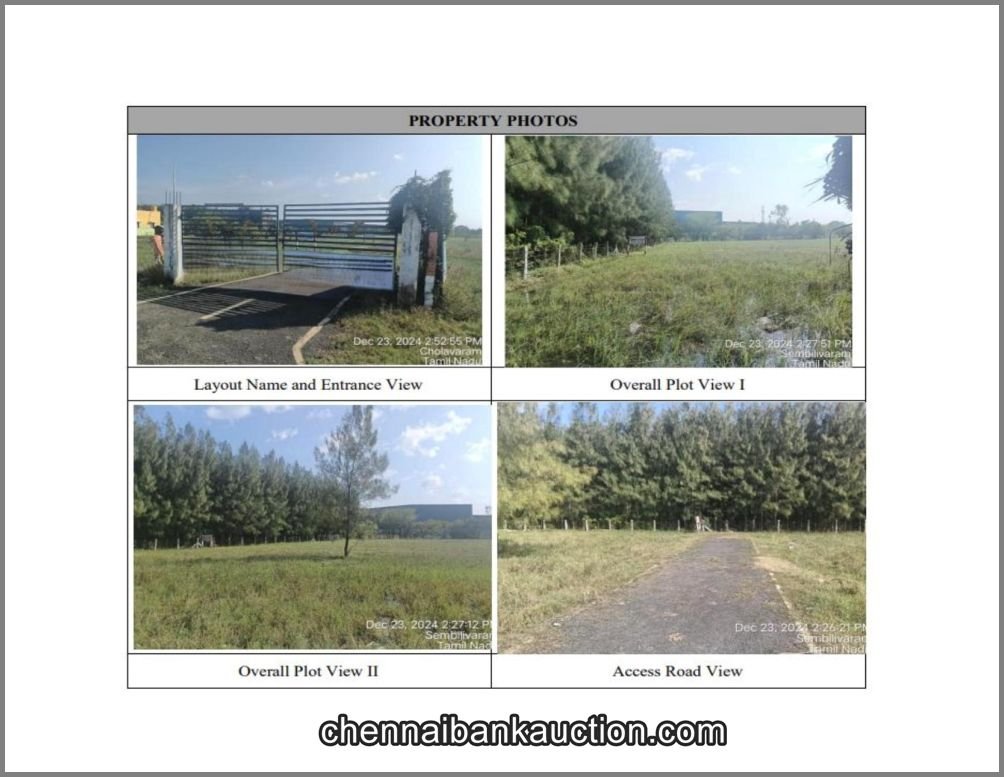Bank Auction Land Sale in Ponneri