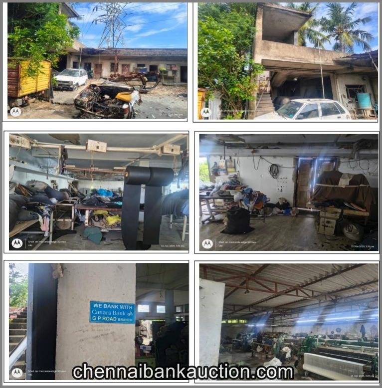 Bank Auction Industrial Plot With Factory Building Sale in Ponneri