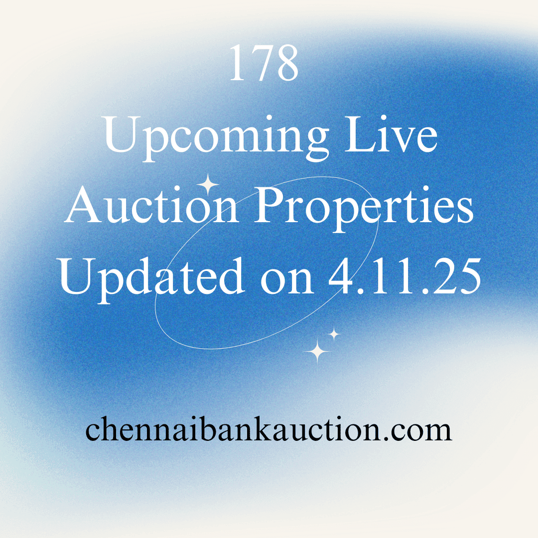 87 New Auction Properties added in ChennaiBankAuction.com on 14.11.25