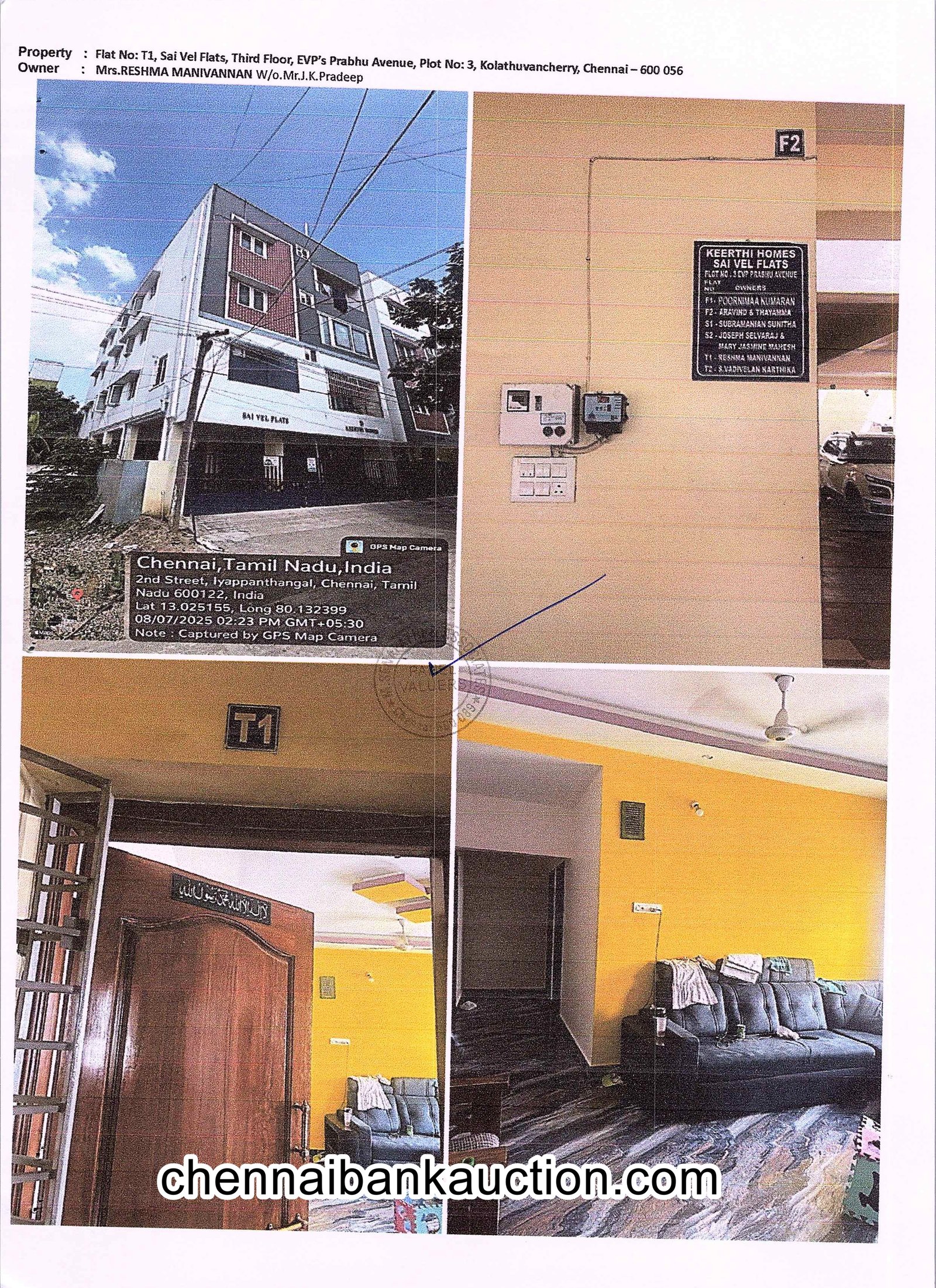 E-auction sale 1500 Sq.ft Flat Sale in Kundrathur